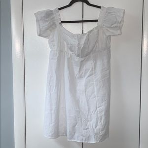 Off Shoulder Seersucker Dress